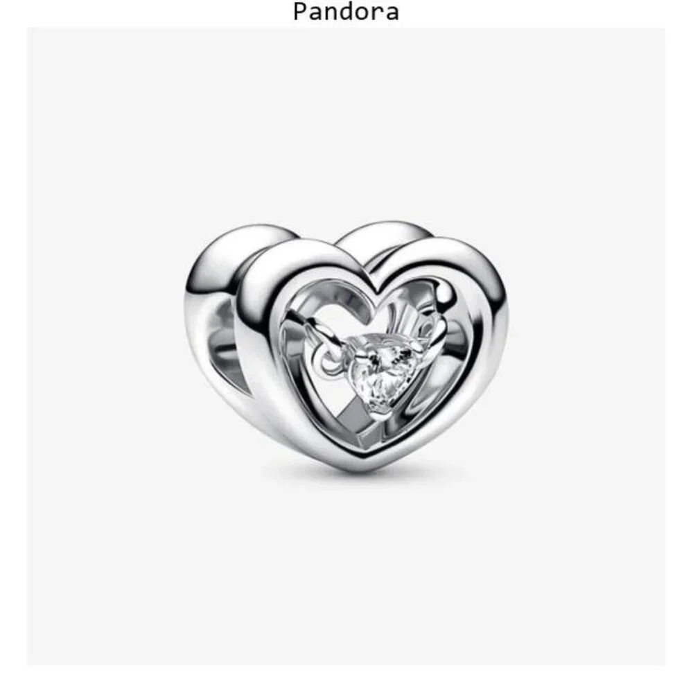 Pandora Radiant Heart & Floating Stone Charm